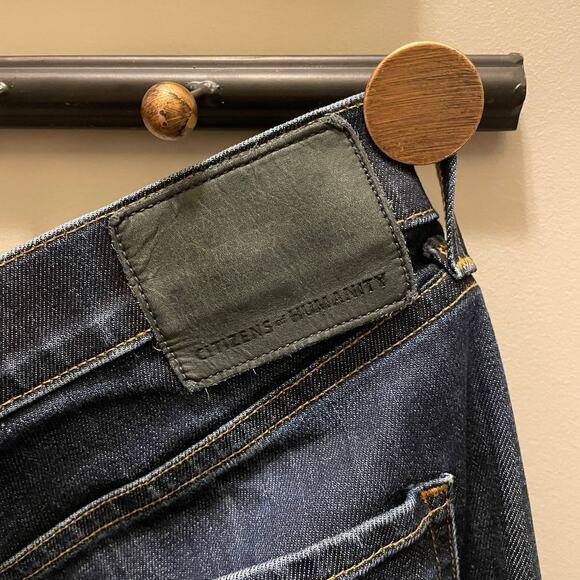 Citizens of Humanity 42 x 33 Jeans | Perfect Straight, Dark Wash, Made in USA - Picture 7 of 14